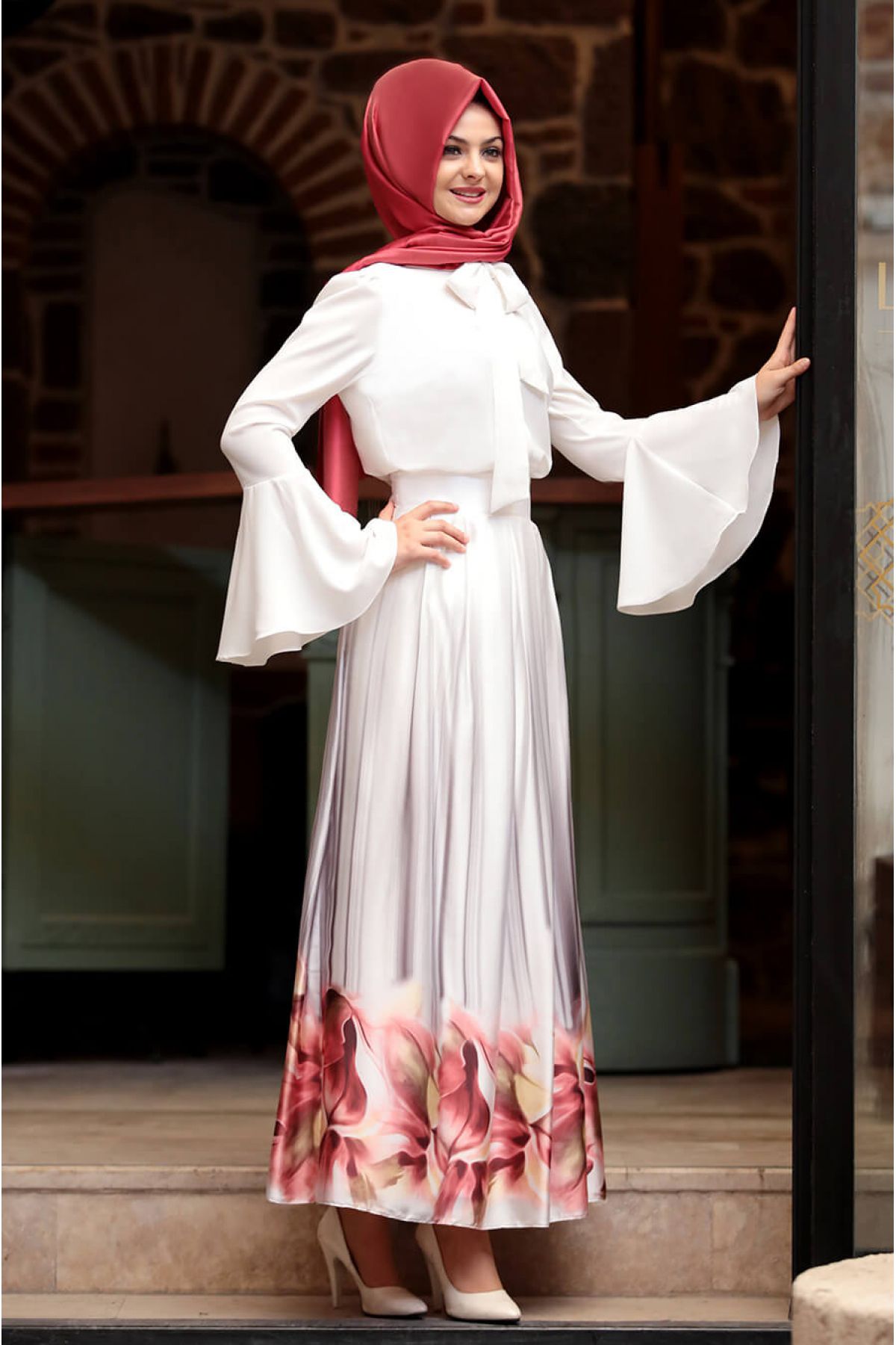 Pınar Şems Marka Nergis Etek Kırmızı