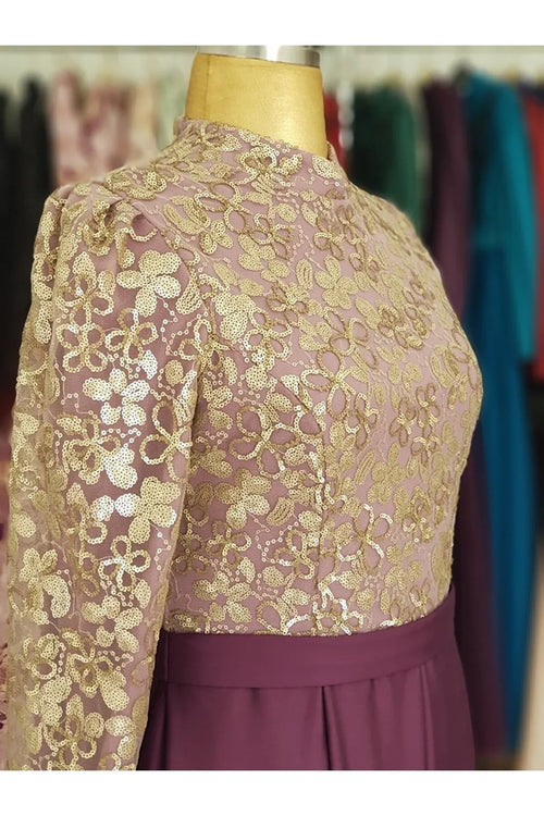 An Nahar Çiçek Abiye Mor