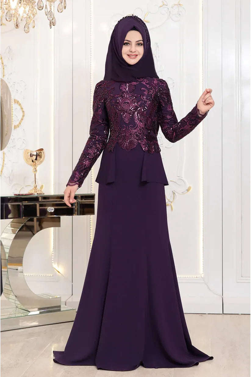 Pınar Şems Hatun Abiye Mor