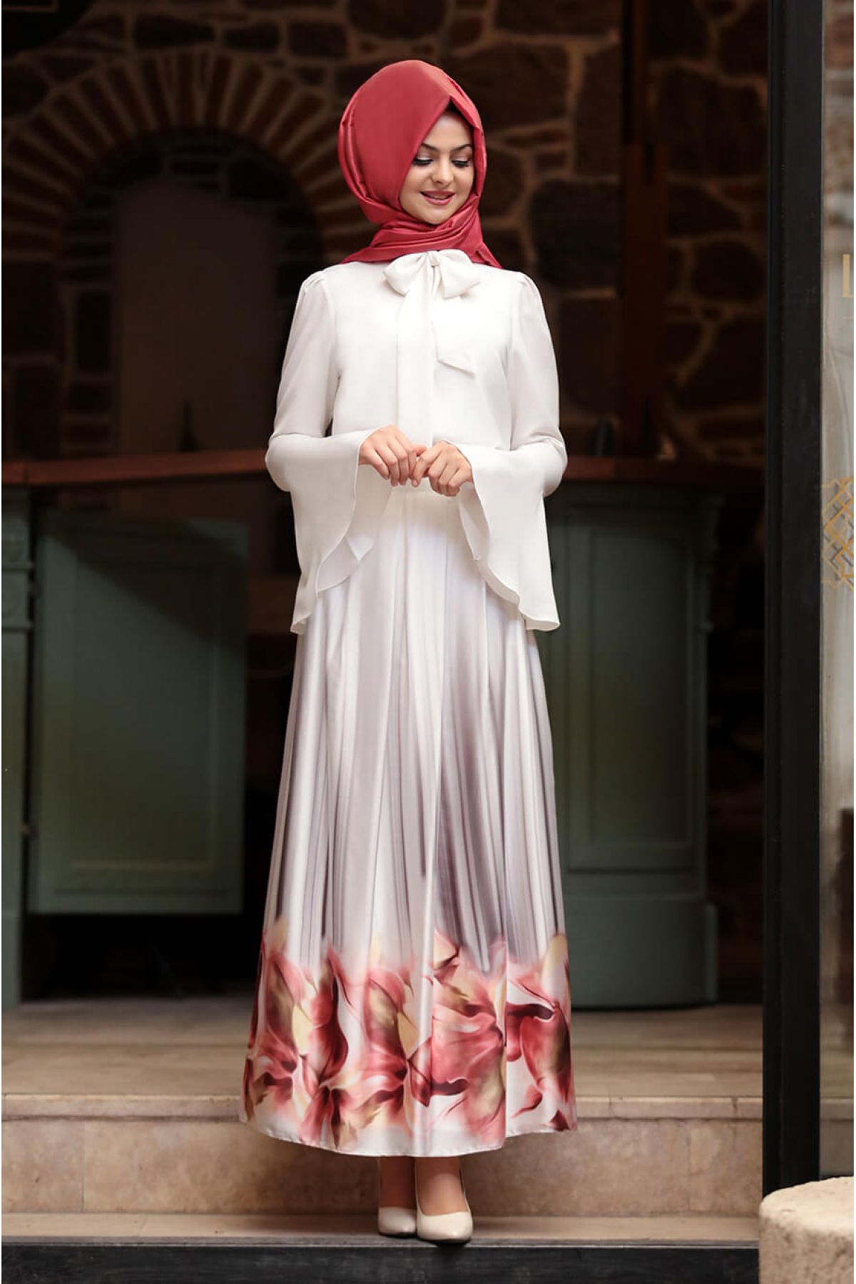 Pınar Şems Marka Nergis Etek Kırmızı